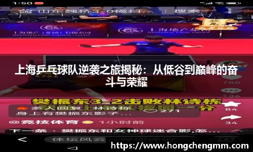 上海乒乓球队逆袭之旅揭秘：从低谷到巅峰的奋斗与荣耀